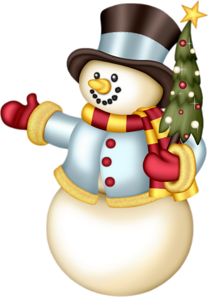 Bonhomme De Neige, Sapin - Snowman - Transparent PNG Free Download