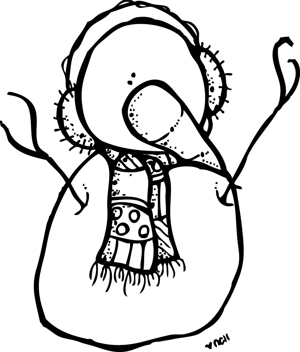 Snowman Clipart Melonheadz - Melonheadz Snowman Clipart Black And White - Transparent PNG Free Download