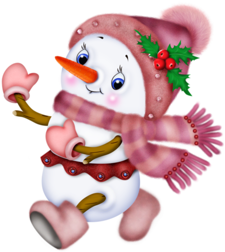 Happy Birthday With Snowman - Transparent PNG Free Download