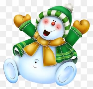 Tubes Noel Bonhomme De Neige - Happy Snowman Ornament (oval) - Transparent PNG Free Download