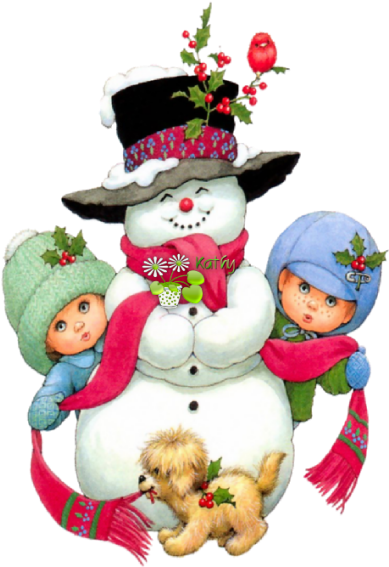 Jcw Snowman Candycane Rm Morehead Christmas Card 2 - Snowman W/ Kids Ornament (oval) - Transparent PNG Free Download