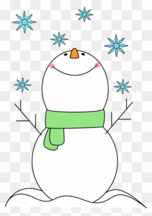 Cute Snowflake Clipart - Cute Snowman Looking Up - Transparent PNG Free Download