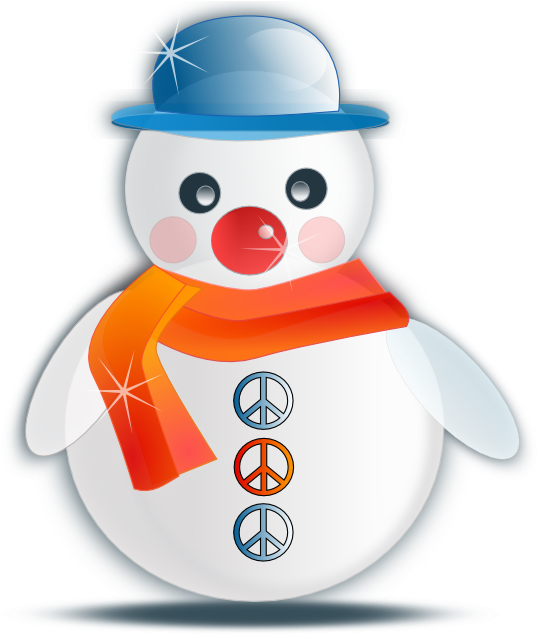 Snowman Glossy Christmas Xmas Peace Symbol Sign Coloring - Christmas Symbols Snowman - Transparent PNG Free Download