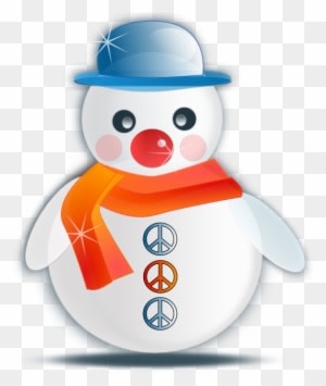 Snowman Glossy Christmas Xmas Peace Symbol Sign Coloring - Christmas Symbols Snowman - Transparent PNG Free Download