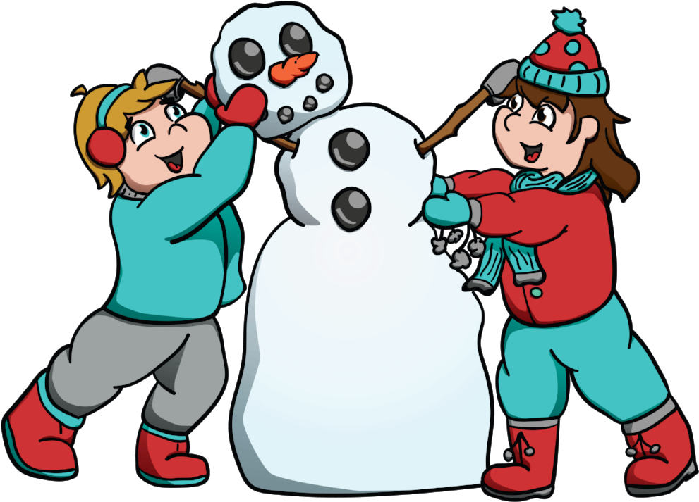 Kids Building Snowman Hi Rez - Snowman-erbauer-rücksendeadresse-aufkleber 5 Blätter. - Transparent PNG Free Download