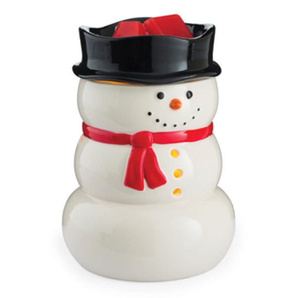 This Happy Snowman With A Red Necktie And Coal Black - Snowman Illumination Fragrance Warmer - Candle Warmers - Transparent PNG Free Download