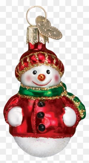 New Old World Christmas Happy Snowmen Glass Christmas - Snowman - Transparent PNG Free Download