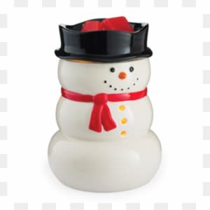 This Happy Snowman With A Red Necktie And Coal Black - Snowman Illumination Fragrance Warmer - Candle Warmers - Transparent PNG Free Download