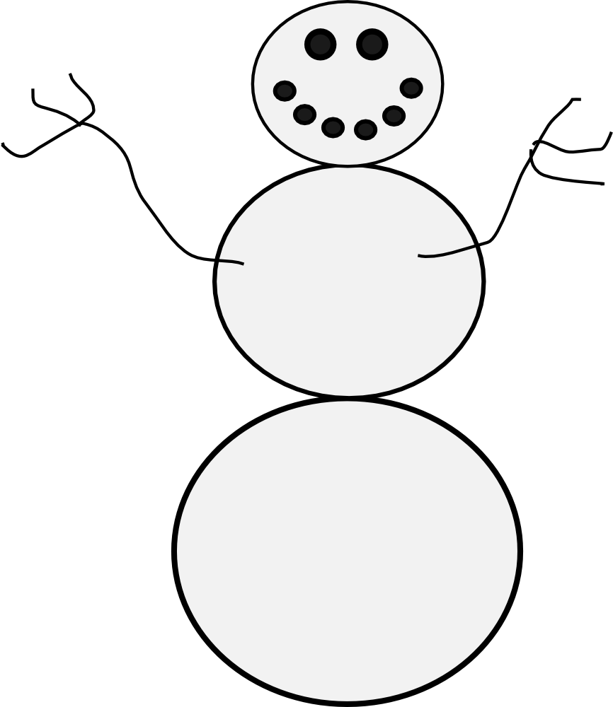 Clip Art - Snowman With No Buttons - Transparent PNG Free Download