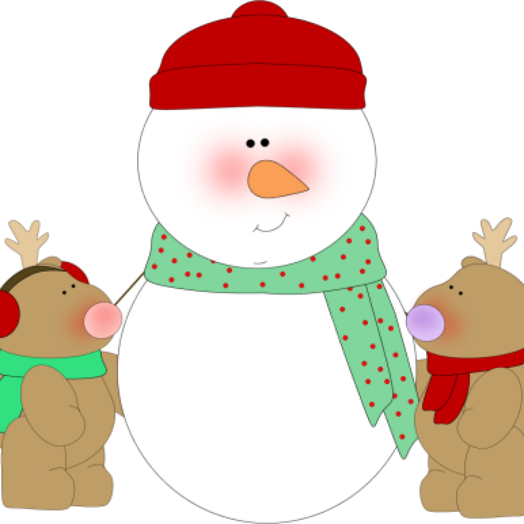 Cute Snowman Clipart And Reindeer Clip Art Image Free - Snowman Clip Art - Transparent PNG Free Download