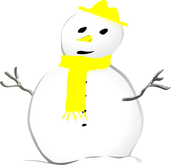 Yellowsnowman Clip Art At Clker - Snowman Clip Art - Transparent PNG Free Download