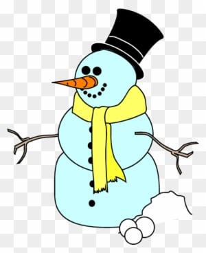 Snowman Hat Clipart - Snowman With Yellow Scarf - Transparent PNG Free Download