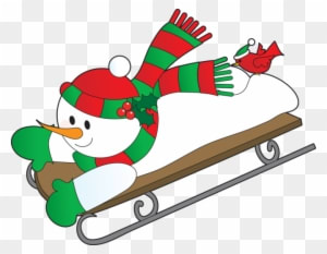 Snow Tube Cliparts - Snowman Sledding Clipart - Transparent PNG Free Download