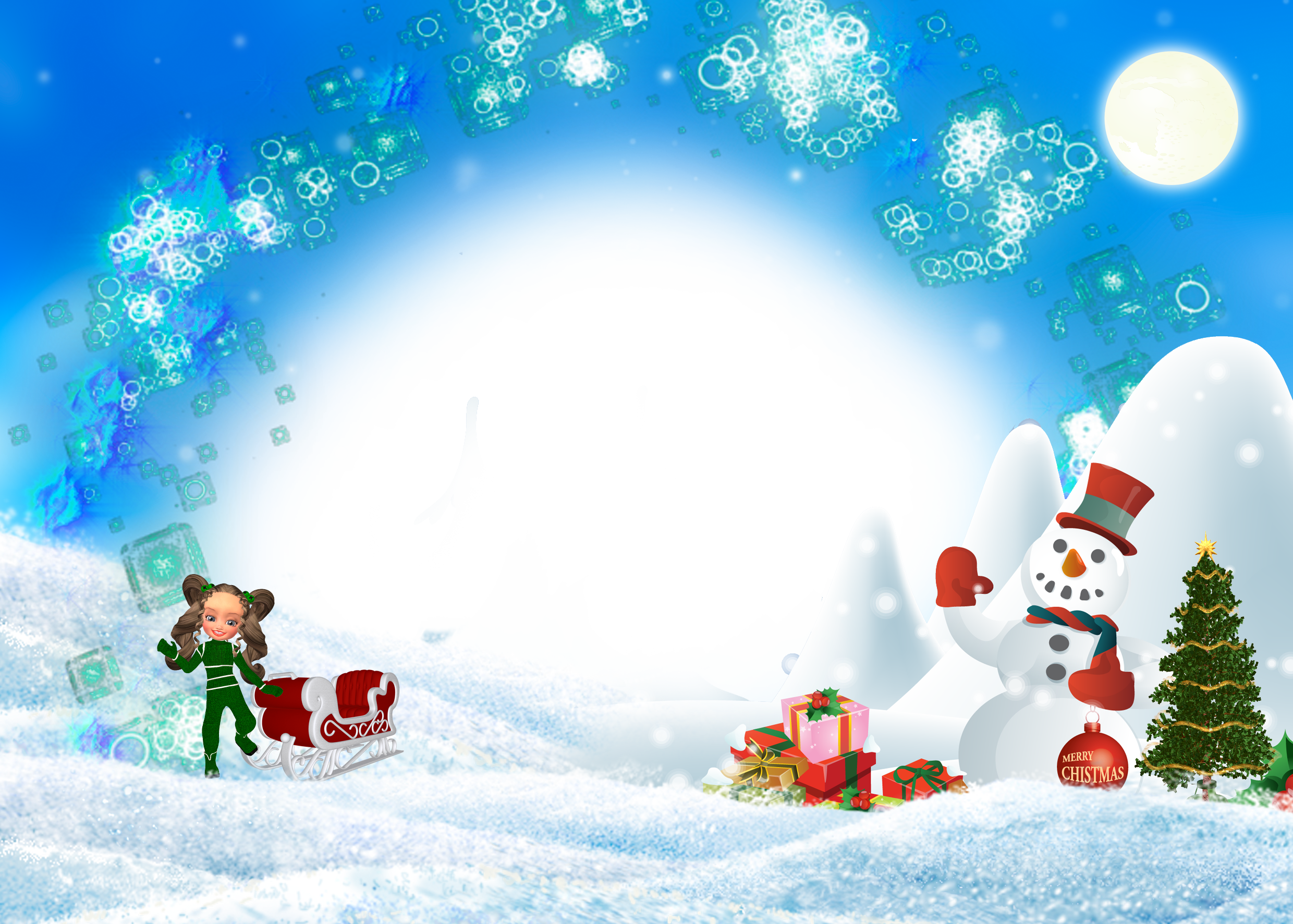 [parte 3] Bajar Marcos Para Fotografías Navideñas [christmas - Christmas Gifts. Snowman. Sur Tile Coaster - Transparent PNG Free Download