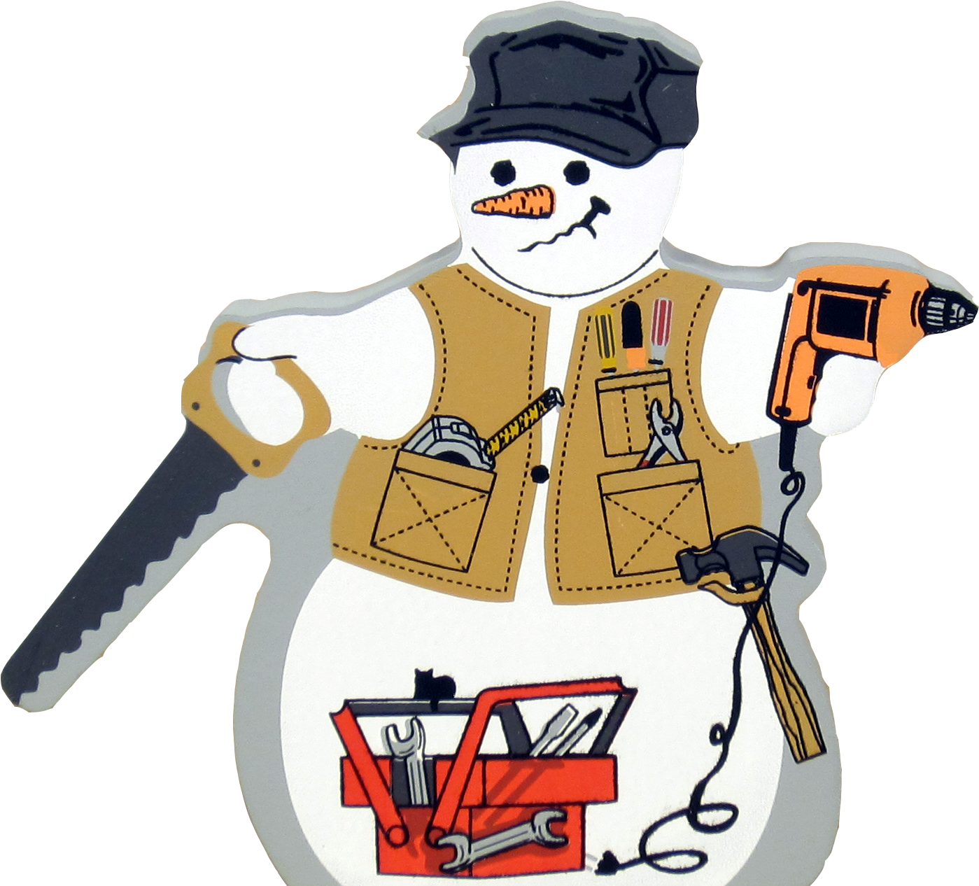 Carpenter Snowman - Transparent PNG Free Download