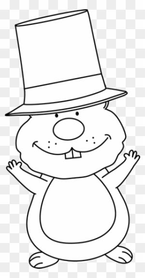 Black And White Happy Groundhog - Snowman - Transparent PNG Free Download