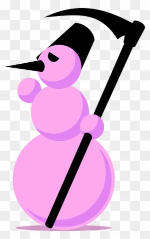 Snowman, Reaper, Scythe, Christmas, Xmas, Humor, Snow - Snowman - Transparent PNG Free Download