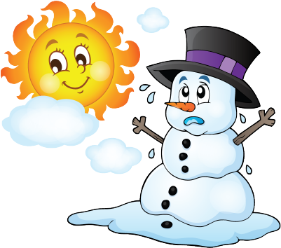 As The Sun Rises The Snow Begins To Thaw - Melting Snowman Clipart - Transparent PNG Free Download