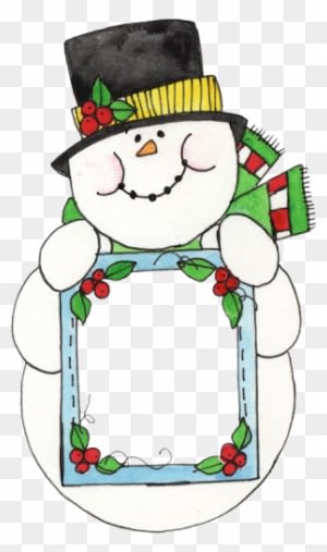 Frame - Snowman With Frame Clipart - Transparent PNG Free Download