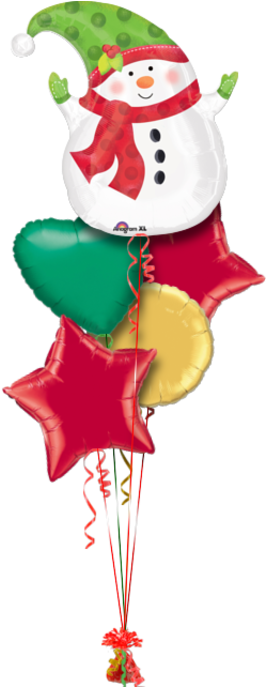Jolly Christmas Snowman Christmas Balloon - 18 Shape Winter Snowman - Transparent PNG Free Download
