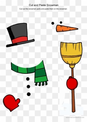 Cut And Paste Snowman - Snowman Poems - Transparent PNG Free Download