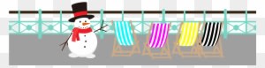 Railings And Cmyk Deckchairs Christmas Snowman - Snowman - Transparent PNG Free Download