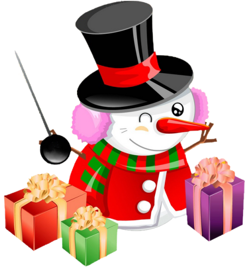 Tube De Noel - Clipart Cute Christmas Snowman - Transparent PNG Free Download