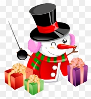 Tube De Noel - Clipart Cute Christmas Snowman - Transparent PNG Free Download