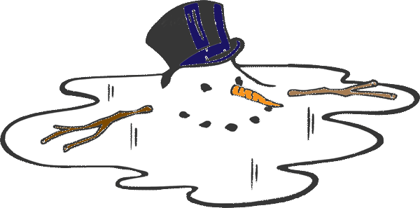 After Last Week's Ice Storm And Freezing Rain, The - Melting Snowman Clipart Black And White - Transparent PNG Free Download