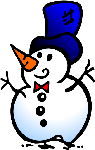 Free Clipart Of A Fun, Playful Snowman - Cartoon - Transparent PNG Free Download