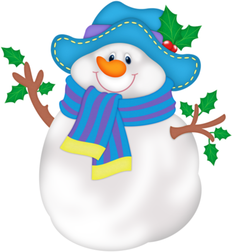 Snowman Png With Blue Hat - Christmas And Winter Clip Art - Transparent PNG Free Download