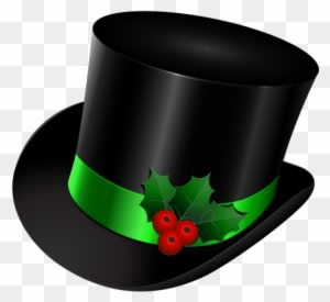Snowman Top Hat Clip Art - Top Hat With Holly - Transparent PNG Free Download