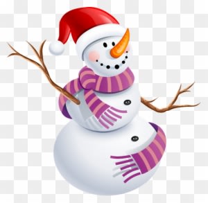 Snowman With Purple Scarf Png Picture - Snow Man Png - Transparent PNG Free Download
