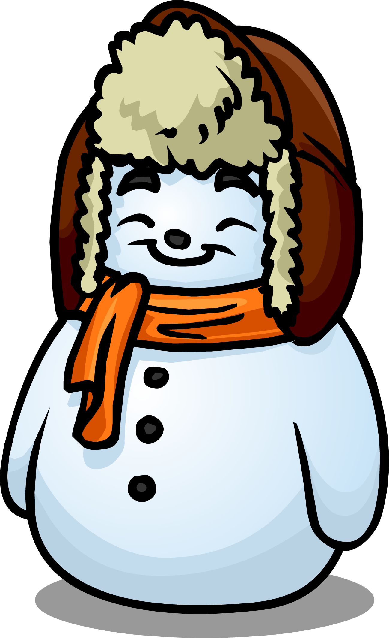 Orange Scarf Snowman Sprite 002 - Cartoon - Transparent PNG Free Download