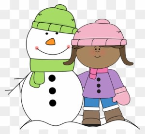 Girl With Snowman - Snow Gear Clip Art - Transparent PNG Free Download