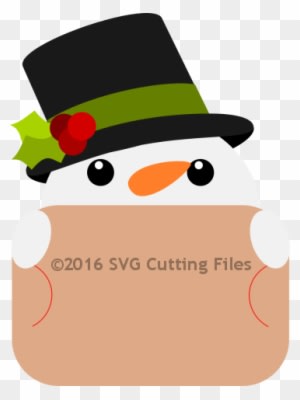 Snowman Top Hat Giftcard Peeker - Top Hat - Transparent PNG Free Download