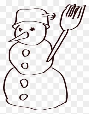 Snowman Sketch Clip Art - Snow Man Sketch - Transparent PNG Free Download