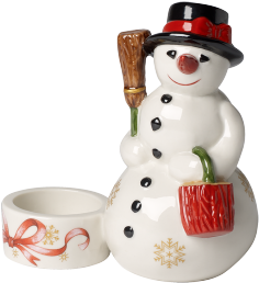 Tealight-holder Made Of Porcelain "snowman" - Villeroy & Boch Christmas Light Snowman Figurine - Transparent PNG Free Download