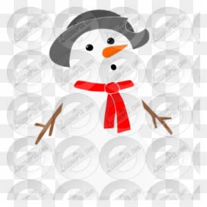 Quixotic Snowman Stencil - Cartoon - Transparent PNG Free Download