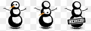 Naughty Censored Snowman Comic - Comics - Transparent PNG Free Download