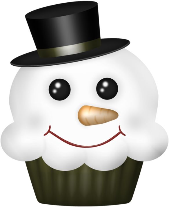 Snowman Cupcake * - Clip Art - Transparent PNG Free Download