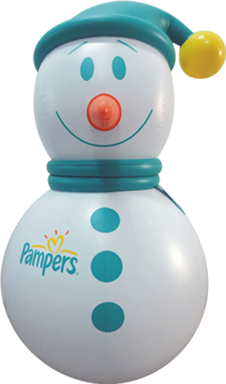 Pampers 1m Inflatable Snowman - Baby Toys - Transparent PNG Free Download