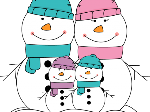 Snowman Clipart Family - Coloring Book - Transparent PNG Free Download