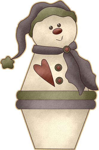 Country Snowman Clipart - Blumen-topfsnowmen Mousepads - Transparent PNG Free Download