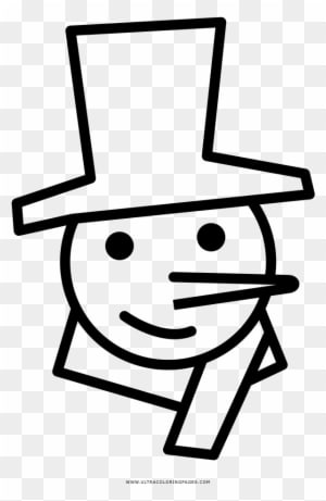 Snowman Coloring Page - Drawing - Transparent PNG Free Download