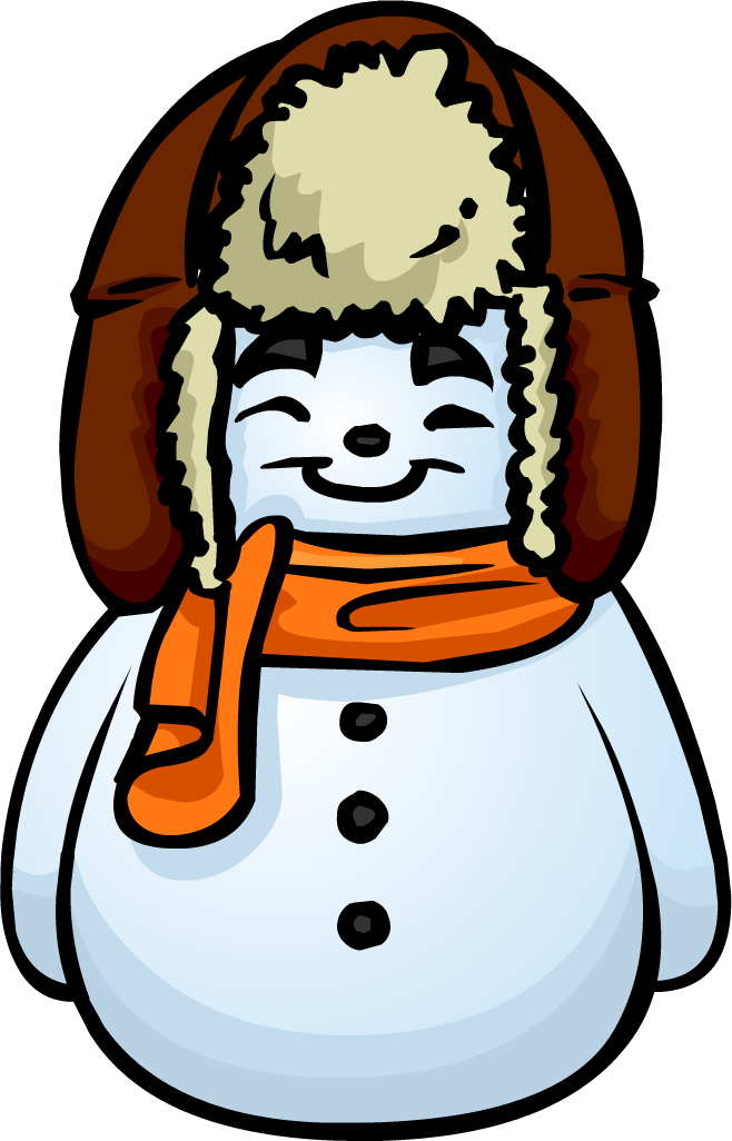 Orange Scarf Snowman - Orange Scarf Snowman - Transparent PNG Free Download