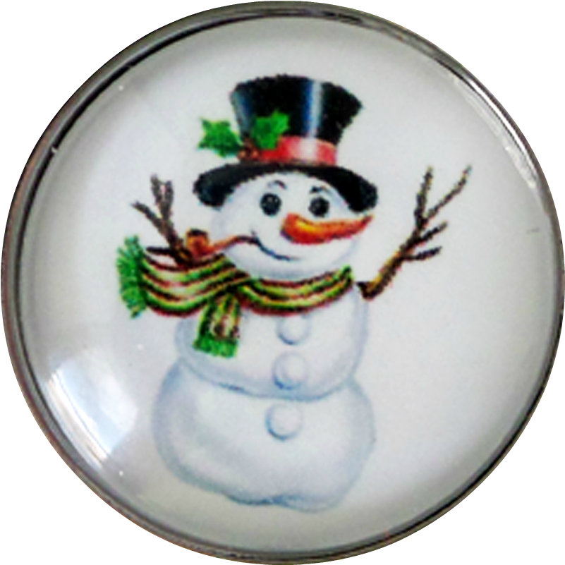 Chunk Snap Charm Christmas Snowman With Hat And Scarf - 雪人 图片 - Transparent PNG Free Download