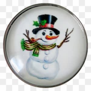 Chunk Snap Charm Christmas Snowman With Hat And Scarf - 雪人 图片 - Transparent PNG Free Download