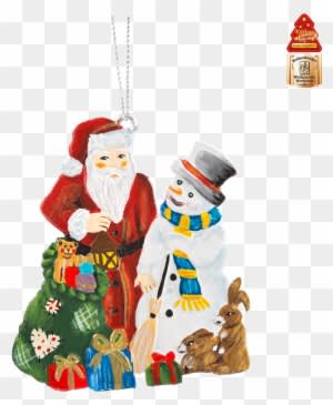 Santa And Snowman - Cartoon - Transparent PNG Free Download