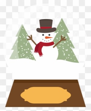 This Is A Sticker Of A Snowman In A Snow Globe - Snow Globe - Transparent PNG Free Download